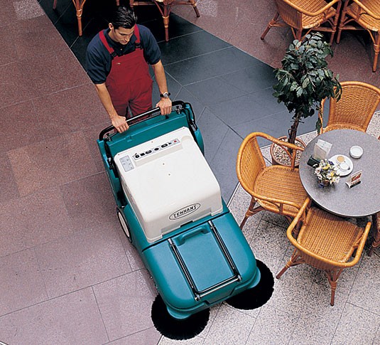 3640 Walk-Behind Sweeper Cleaning